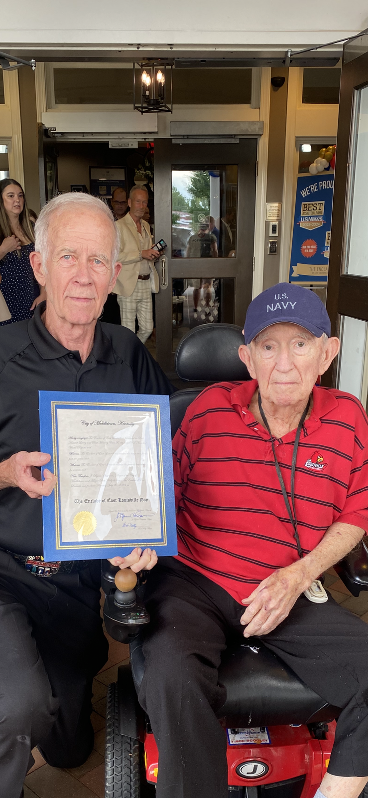 Mayor Chapman with former Mayor Bob Nally
